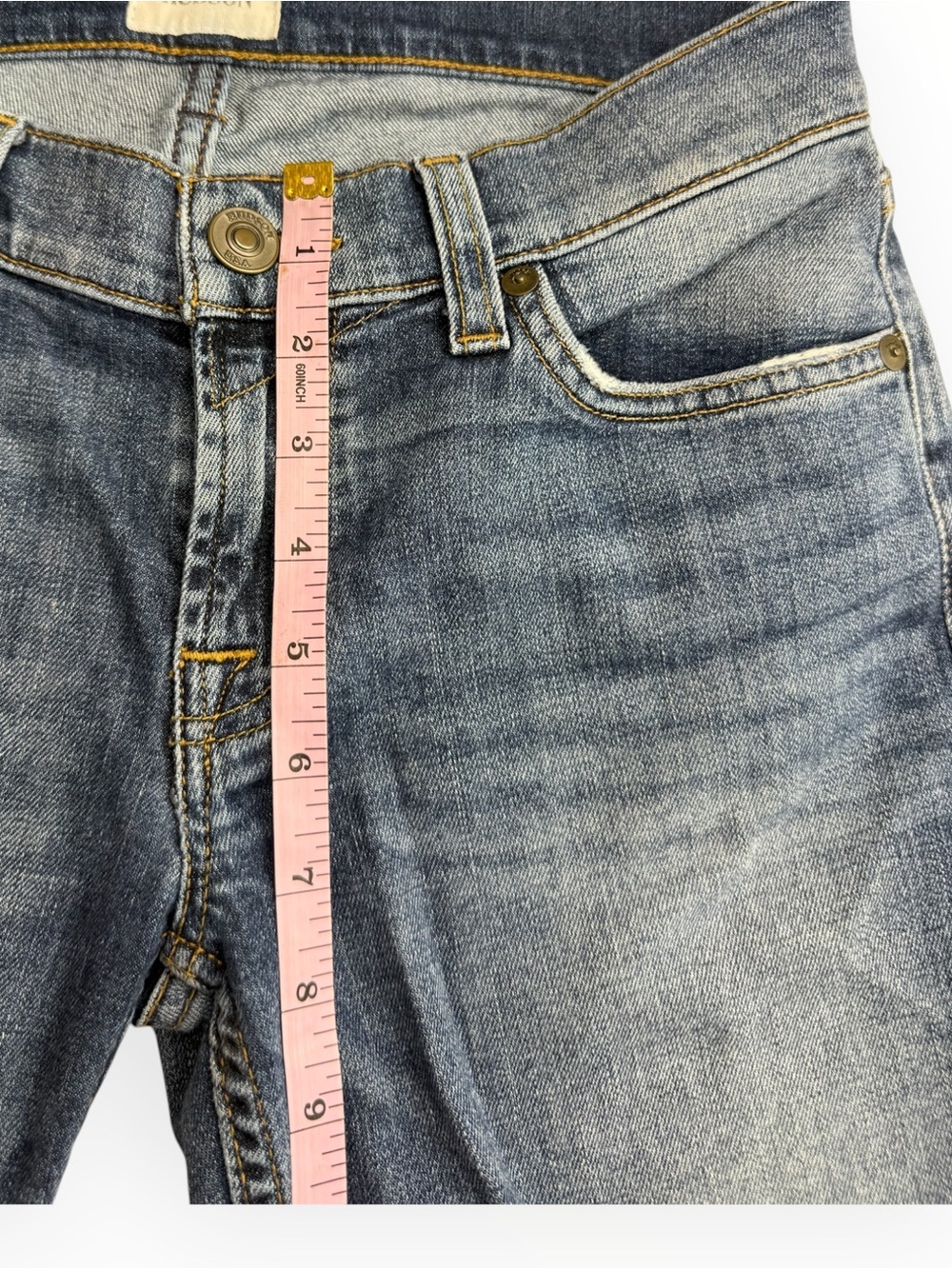 HUDSON Blue Denim Cuffed Ankle Leg Muse Skinny Jeans Size 26 - Picture 10 of 11
